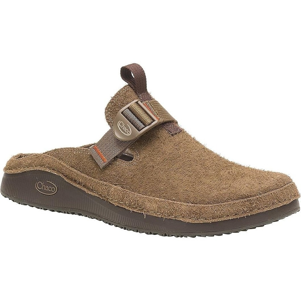 Chaco Paonia Clog Teak Brown Suede Wool Blend Lining Mules Womens 10 JCH108936